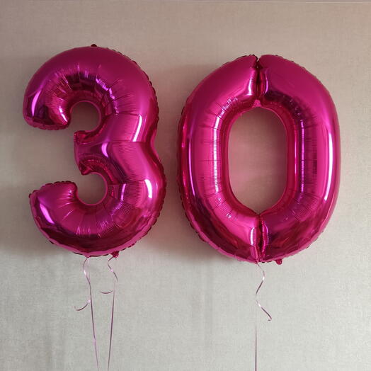 Цифра 30 фуксия 40"