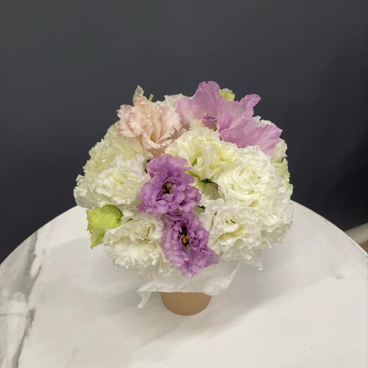 Стаканчик с эустомой и гладиолусами 🌸