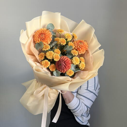 Букет с Георгинами «Осень» 🧡