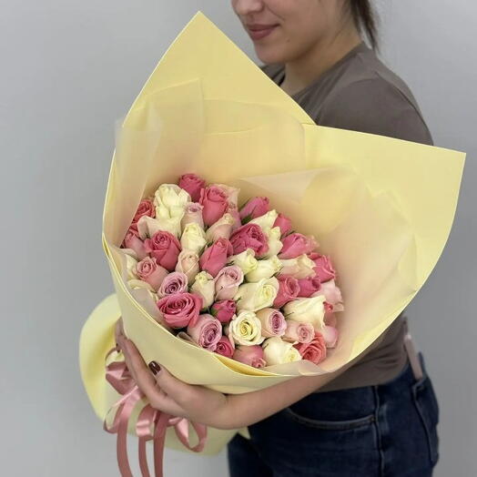 Букет из 51 розы Кения 35 см 💐