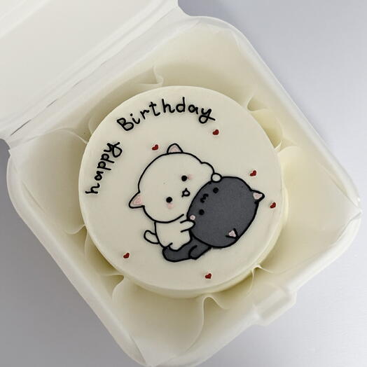 Бенто с котиками «happy birthday» для сестры, мамы, дочки, девушки, подруги, парня