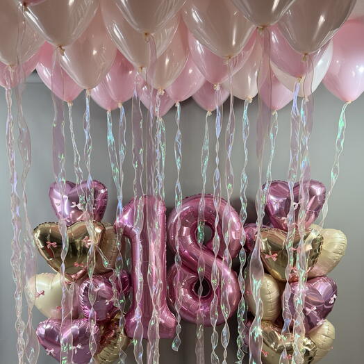 Праздничная композиция из шаров🎀