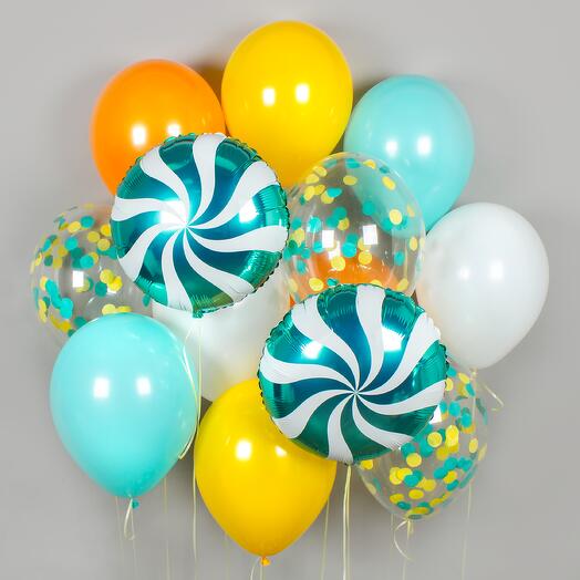 Набор шаров на грузике «Солнечные каникулы» | 13 шаров