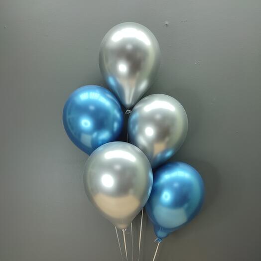 5 helium balloons