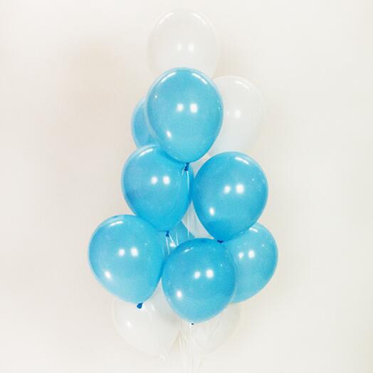 Nubes Azules de los globos, 13 globos