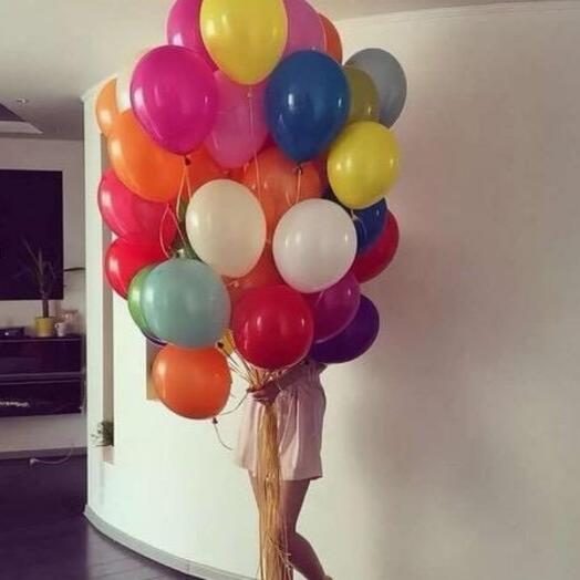 25 colorful balloons