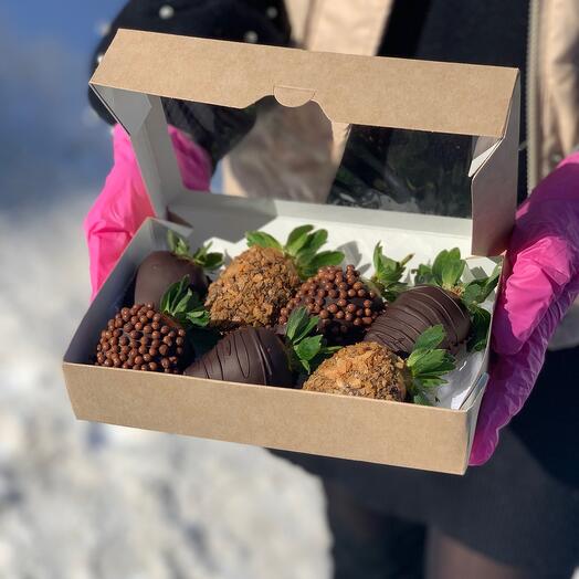 Бокс из клубники в шоколаде 🍓