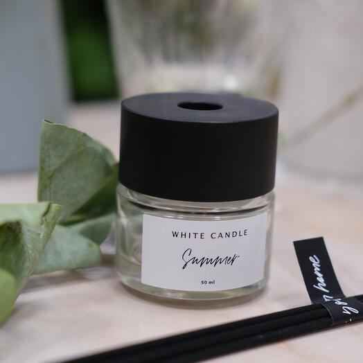 Диффузор  WHITE CANDLE "Summer" + 5 палочек, 50 мл
