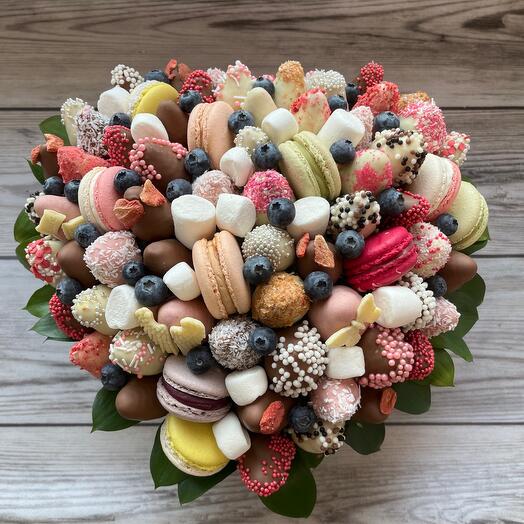Chocolate-covered strawberries with pasta
