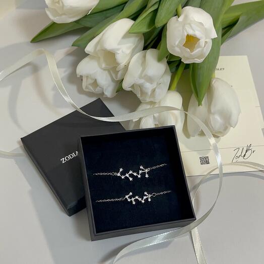 Conjunto de joyas Constelación zodiaco signo Escorpio en Caja de regalo