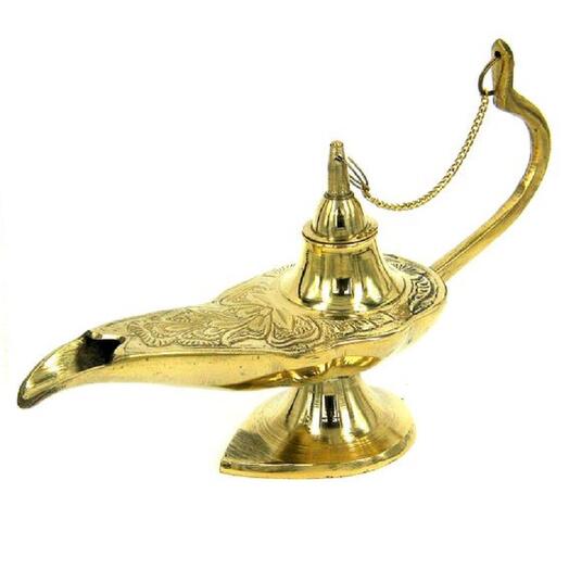 Magic Aladdin oil Lamp made of brass 16x11cm brass
