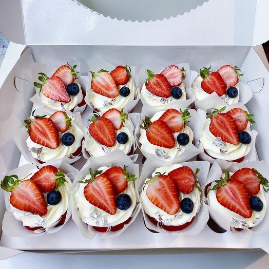 Cupcakes de terciopelo rojo