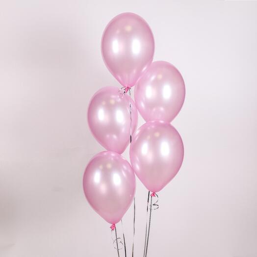 Globos, 5 piezas de helio metálico-Rosa