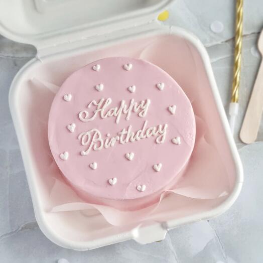 Бенто торт в подарок девушке "Happy Birthday" на день рождения