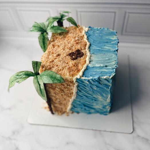 Гавайский квадратный торт