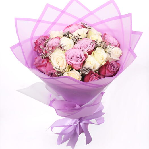21 white and purple rose