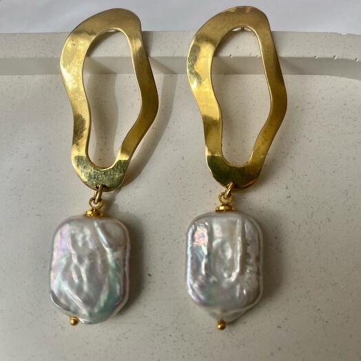 Gold-plated earrings