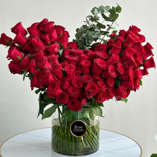 Crimson Love Vase
