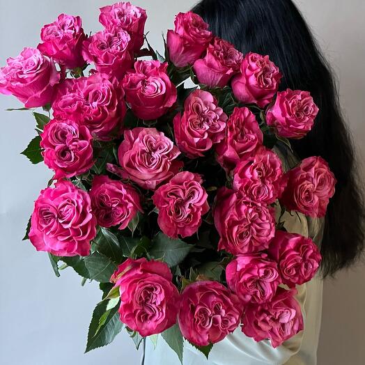 Gorgeous peony-shaped Country blues roses