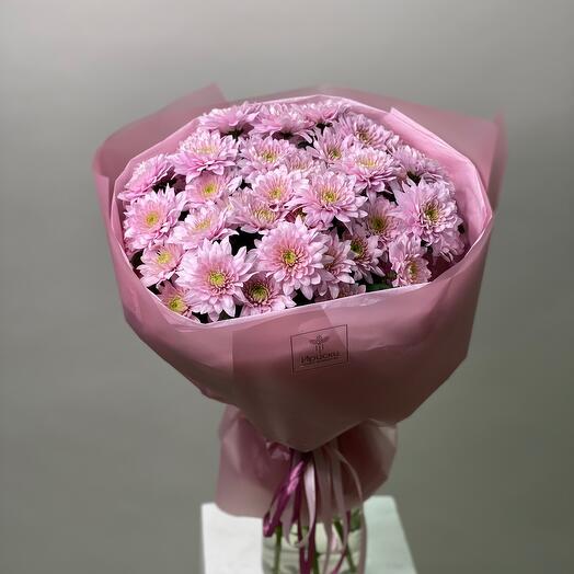 Ramo de crisantemos rosados