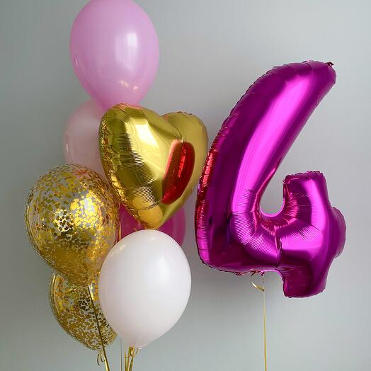 Воздушные шары для девочки. Сет 1480