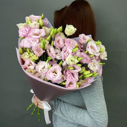 Ramo de Eustoma rosa 7 piezas