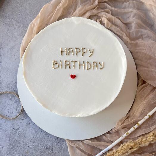 Торт happy birthday 1 кг (клубничный шейк)