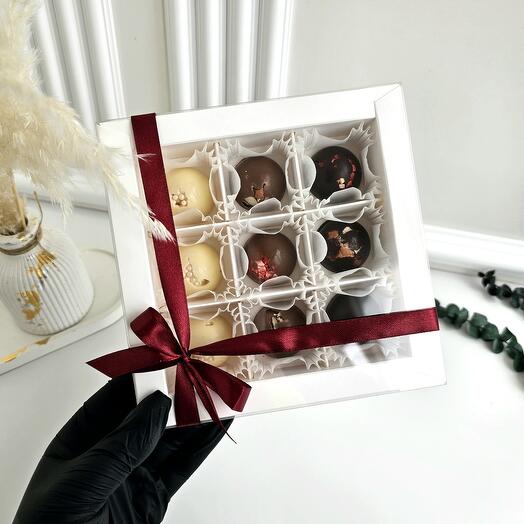 Handmade Belgian chocolate candy set 9 pieces