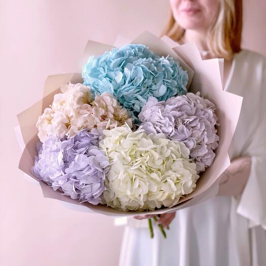 Hydrangeas in a magnificent bouquet