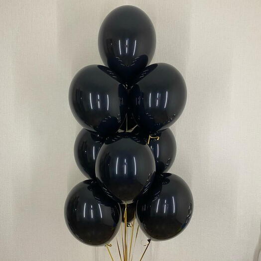 Total black helium balloons