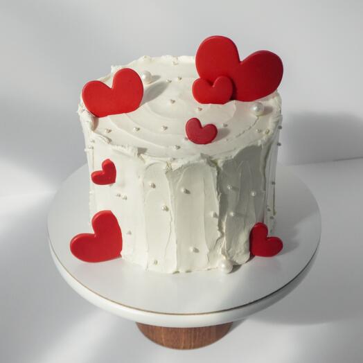 Торт с сердцами, 1,1-1,3 кг