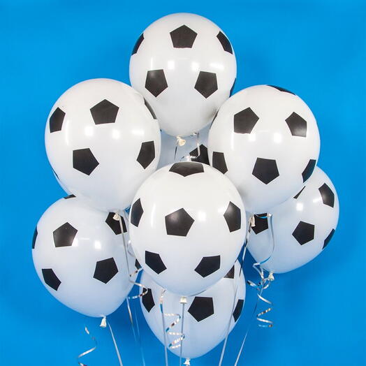 Латекс шар гелий 30см, футбол мяч. (8 шт). Latex helium ballons Football ball 30sm