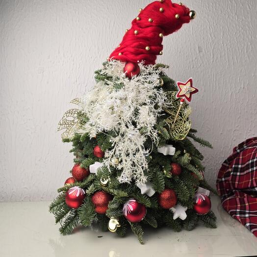 Елка из нобилиса "Дух зимнего леса", новогодняя композиция