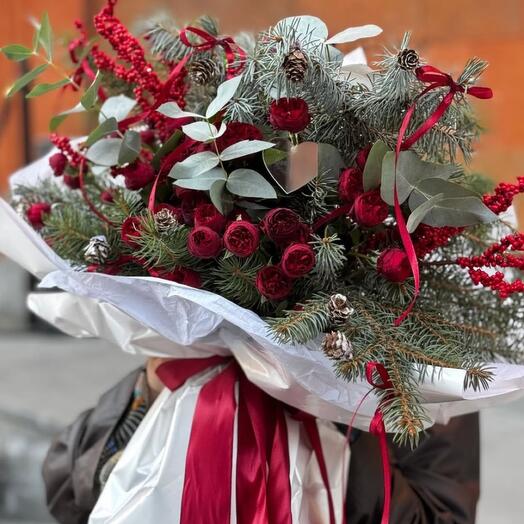 Шикарный новогодний букет 🌹