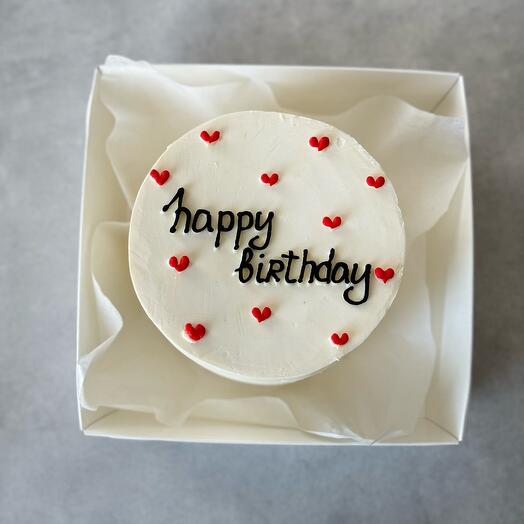 Бенто торт с сердечками на день рождения happy birthday