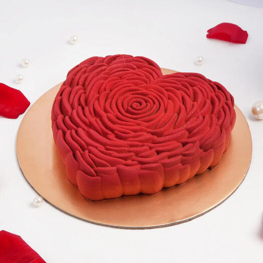 Bloomed Heart Chocolate Cake 8 Portion