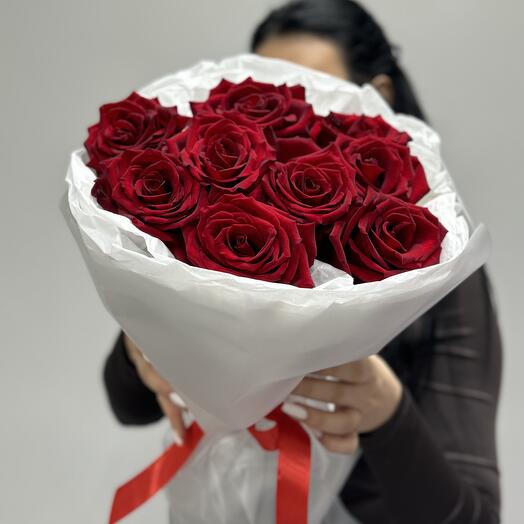 Моно букет из красных роз ♥️ любовь