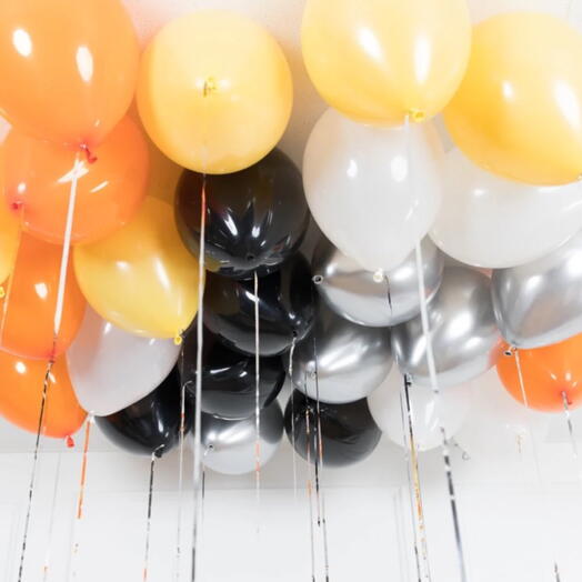 Воздушные шары гелий под потолок 23 шт. Set of helium balloons under the ceiling 23 pcs