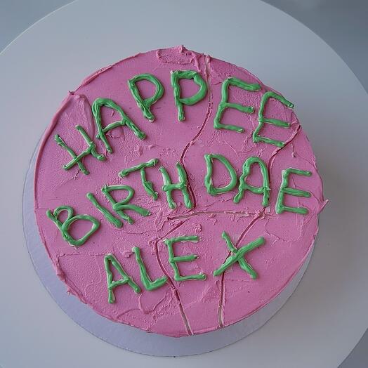 Торт на 1 кг "Happee Birthdae" из Гарри Поттера на День Рождения