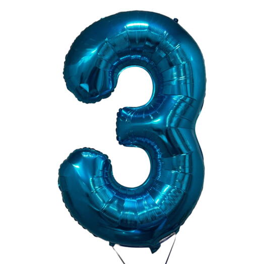 (НА ВЫБОР) Воздушный шар цифра СИНЯЯ 100см. Helium balloon ON CHOICE number blue 100cm