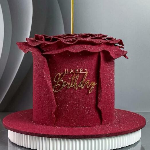 Торт красная роза