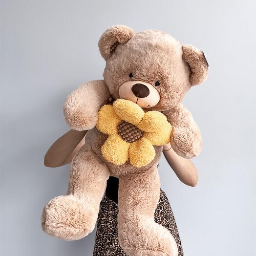 Мягкая игрушка "Медведь с цветком"