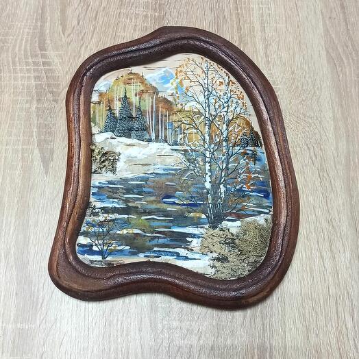 Картина на бересте фигурная 3 (20*25)