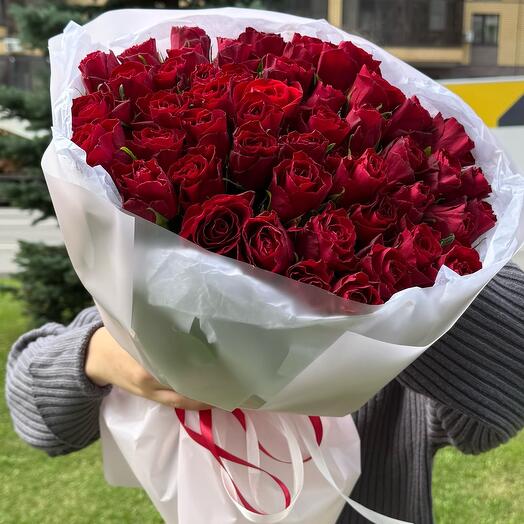 Букет из 51 кенийской розы