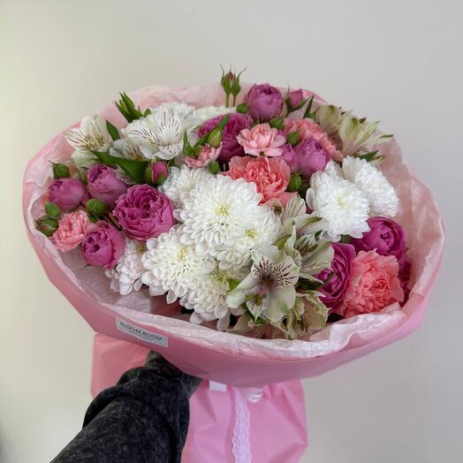 🍰 Букет цветов в ярких красках «Bloom room»