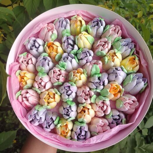 Зефирная коробочка «Тюльпаны»