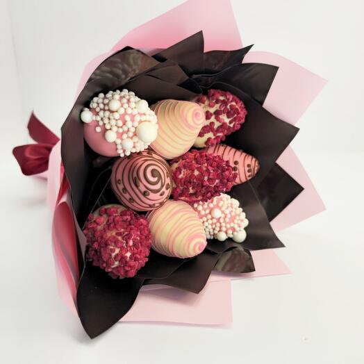 Букет 9 клубник в шоколаде арт. 34956