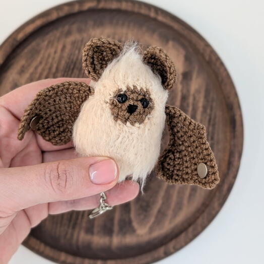 Вязаная летучая мышь ручной работы обвес брелок