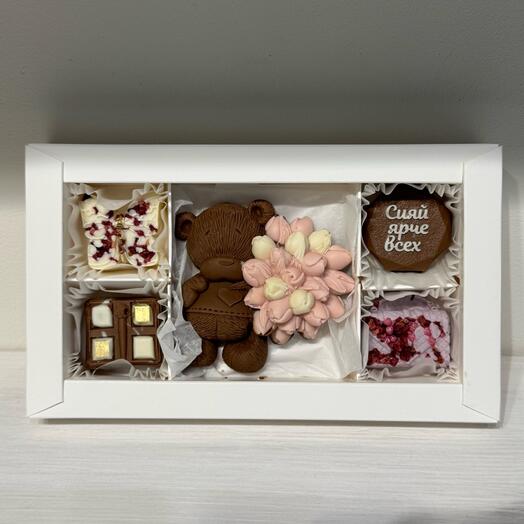Набор «Шоколадный мишка и 4 конфеты»