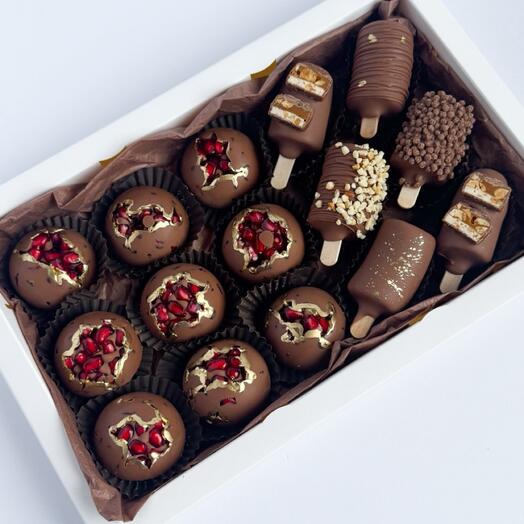 Банан и гранат в шоколаде «Sweet Kiss Mini»